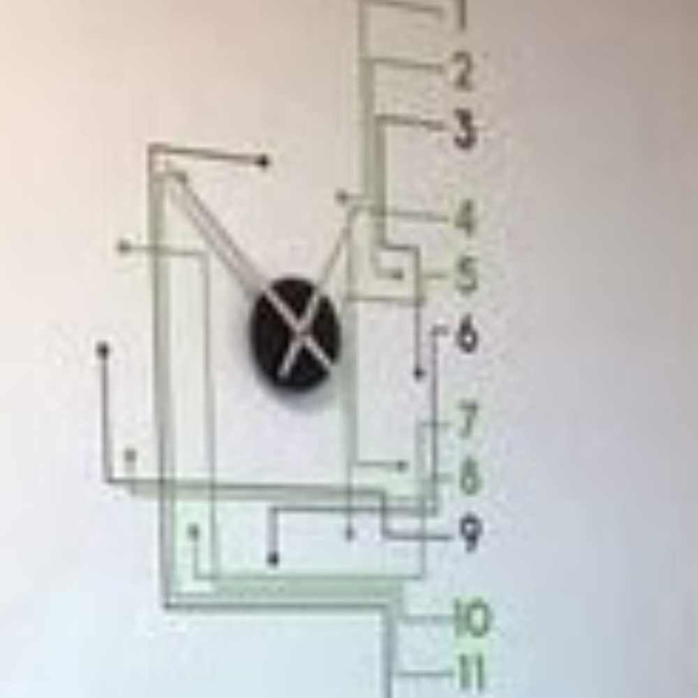 Contemporary Black and Green Wall Clock